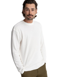 Classic Waffle Knit Jumper in Vintage White