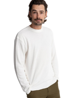 Classic Waffle Knit Jumper in Vintage White