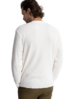 Classic Waffle Knit Jumper in Vintage White