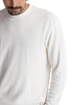 Classic Waffle Knit Jumper in Vintage White
