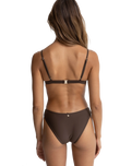 Classic Bralette Bikini Top in Chocolate