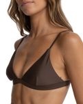Classic Bralette Bikini Top in Chocolate