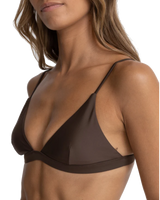 Classic Bralette Bikini Top in Chocolate