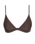 Classic Bralette Bikini Top in Chocolate