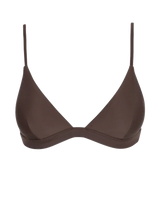 Classic Bralette Bikini Top in Chocolate