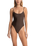 Classic Minimal One Piece Swimsuit in Chocolate