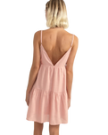 Classic Tiered Mini Dress in Rose