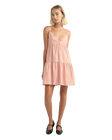 Classic Tiered Mini Dress in Rose
