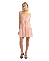 Classic Tiered Mini Dress in Rose
