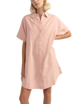 Classic Shirt Dress in Rose