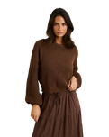 Classic Knit Jumper in Chocolate