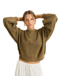 Classic Knit Jumper in Olive