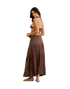 Classic Tiered Maxi Skirt in Chocolate