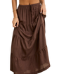 Classic Tiered Maxi Skirt in Chocolate