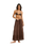 Classic Tiered Maxi Skirt in Chocolate