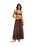 Classic Tiered Maxi Skirt in Chocolate