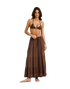 Classic Tiered Maxi Skirt in Chocolate