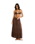 Classic Tiered Maxi Skirt in Chocolate