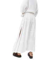 Classic Tiered Maxi Skirt in White