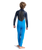 Boys Legend 4/3mm Back Zip Wetsuit in Cyan, Slate & Multi