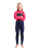 Girls Legend 4/3mm Back Zip Wetsuit in Slate, Coral & Ocean Blue