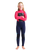 Girls Legend 4/3mm Back Zip Wetsuit in Slate, Coral & Ocean Blue