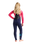 Girls Legend 4/3mm Back Zip Wetsuit in Slate, Coral & Ocean Blue