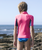 Girls Nuwave Rash Vest in Lipstick, Slate & Multi