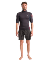 Nuwave Rash Vest in Anthracite, Black & Wine