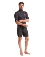 Nuwave Rash Vest in Anthracite, Black & Wine