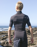 Nuwave Rash Vest in Anthracite, Black & Wine