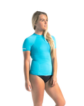 UV Basic Rash Vest in Ocean Blue & White