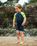 The C-Skins Boys NuWave C-Kid Baby Front Zip Shorty Wetsuit in Bluestone & Lime