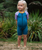 The C-Skins Girls NuWave C-Kid Baby Front Zip Shorty Wetsuit in Steel Blue & Lilac