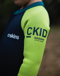 The C-Skins Boys NuWave C-Kid Baby Front Zip Wetsuit in Bluestone & Lime