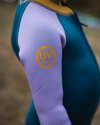 The C-Skins Girls NuWave C-Kid Baby Front Zip Wetsuit in Steel Blue & Lilac