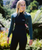 The C-Skins Womens NuWave Element 3/2mm Back Zip Wetsuit in Black, Forest Green & Rose