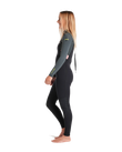 The C-Skins Womens NuWave Element 3/2mm Back Zip Wetsuit in Black, Forest Green & Rose