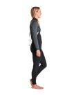 The C-Skins Womens NuWave Element 3/2mm Back Zip Wetsuit in Black, Forest Green & Rose