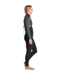 The C-Skins Womens NuWave Element 3/2mm Back Zip Wetsuit in Black, Forest Green & Rose