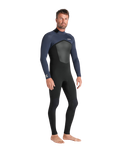 NuWave Legend 3/2mm Back Zip Wetsuit in Black, Bluestone & Petrol