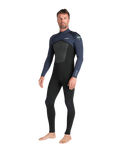 NuWave Legend 3/2mm Back Zip Wetsuit in Black, Bluestone & Petrol