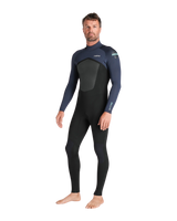 NuWave Legend 3/2mm Back Zip Wetsuit in Black, Bluestone & Petrol