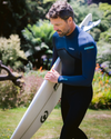 NuWave Legend 3/2mm Back Zip Wetsuit in Black, Bluestone & Petrol