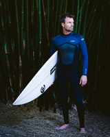 NuWave Legend 3/2mm Back Zip Wetsuit in Black, Bluestone & Petrol