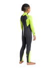 Boys NuWave Legend 4/3mm Back Zip Wetsuit in Meteor, Lime & Orange