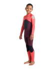 Boys NuWave Legend 4/3mm Back Zip Wetsuit in Rust, Coral Flame & Blue