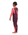 Boys NuWave Legend 4/3mm Back Zip Wetsuit in Rust, Coral Flame & Blue