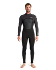 The C-Skins Mens NuWave Legend 4/3mm Back Zip Wetsuit in Black, Meteor & Yellow