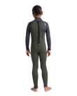 Boys NuWave Legend 5/4/3mm Back Zip Wetsuit in Olive & Meteor
